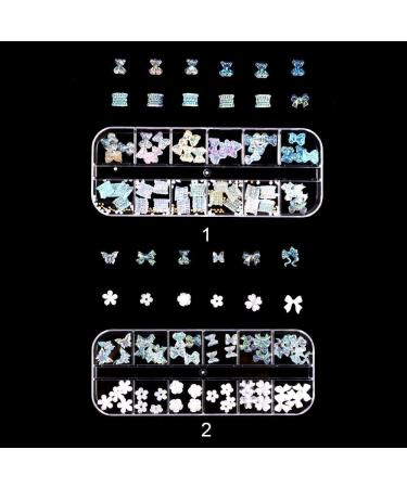 Nail Stud Glitter Decals Bow Manicure Set Charm DIY White Flower Nail Art Charms Nail Art Rhinestones Kit Multi Shaped Jelly Bear Shape(2) - Buy Online on GoSupps.com