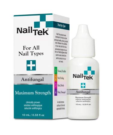 Nail Tek Maximum Strength Solution for All Nail Types  Clinically Proven  0.33 oz  1-Pack 0.33 Fl Oz (Pack of 1) Maximum Strength Antifungal Solution