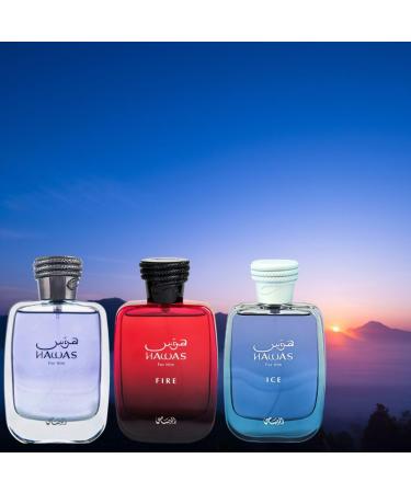RASASI Hawas Hawas Ice & Hawas Fire Eau De Parfum Sprays 100ML (3.4 OZ) An Exquisite Trio Of Invigorating Refined & Masterfully Crafted Fragrances. (THE ULTIMATE COLLECTION) - Buy Online on GoSupps.com