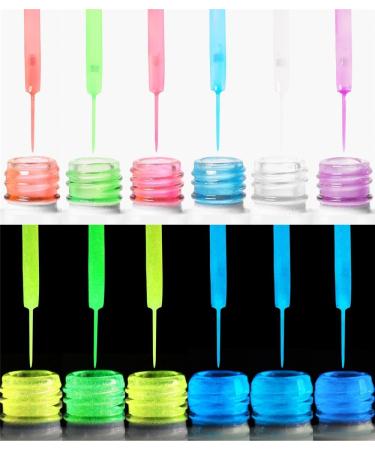 Reflective Glitter Nail Art Line Polish Gel Kit 12 Colors for UV/LED Paint Nails Drawing DIY Painting Varnish 8ml Liner Gel - (Color: Multi) - Buy Online on GoSupps.com