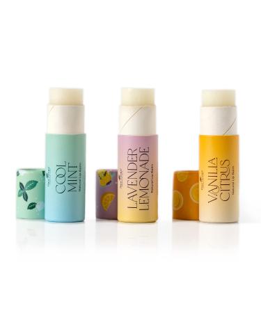 Plant Therapy Love Your Lips Lip Balm Trio Set - 0.9 oz (25.5 g) - Natural & Eco-Friendly with Lavender Lemonade, Vanilla Citrus, Cool Mint - Buy Online on GoSupps.com