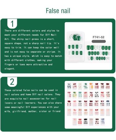 dijiusidy False Nail Perfect Matching Simple to Wear Fingernail Full Coverage Press Type Strong Viscosity Adjustable Paster Type 4 F741 Type 4 F741 - Buy Online on GoSupps.com