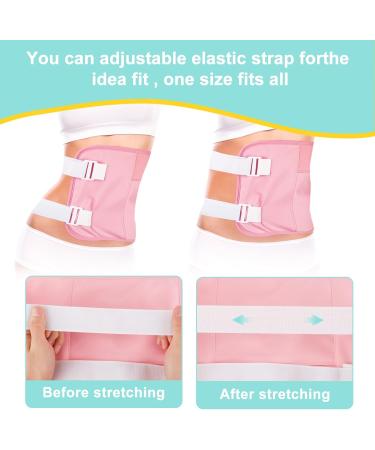 4-Hour Reusable Castor Oil Pack for Belly Neck & Chest - Comfortable Relief Massage Belt (Pink) - Buy Online on GoSupps.com