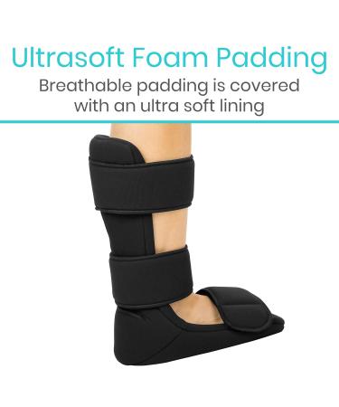 Vive Plantar Fasciitis Night Splint + Spike Ball - Orthopedic Leg Brace for Heel Pain Relief - Black/Large - Buy Online on GoSupps.com