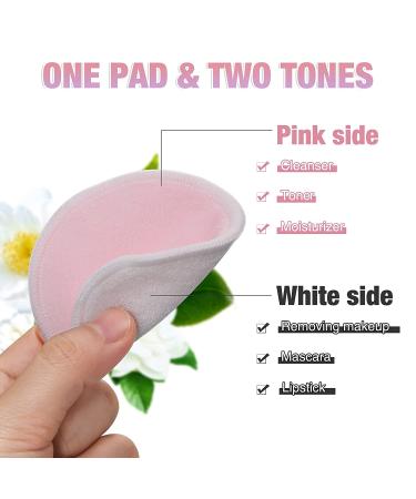 Reusable Makeup Remover Pads 16 Pack - Organic Bamboo Cotton Velvet Rounds with Laundry Bag and Metal Box - for All Skin Types - Red - Buy Online on GoSupps.com