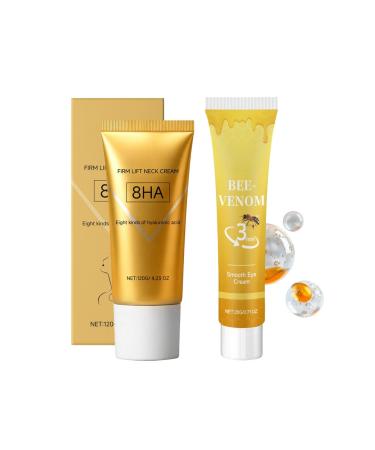 Moisturizing Neck Cream and Eye Cream Set Hydrating Daily Skincare Nourishing Firming Texture for Soft Smooth Skin