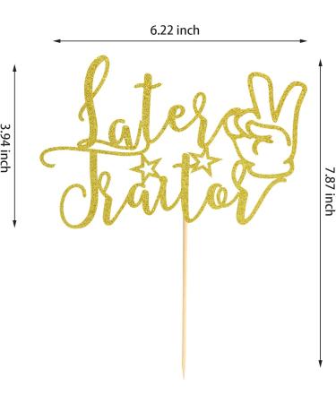 Arthsdite Later Traitor Cake Topper Relocating/Going Away/Job Change/Retirement/Last Day Office/Farewell Party Decoration - Gold Glitter - Buy Online on GoSupps.com