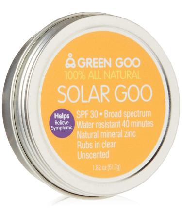 Green Goo Natural Skin Care Salve Solar Goo 30 SPF Sunscreen 1.82-ounce Large Tin (8976)