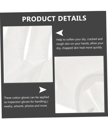 minkissy 15 Pairs Overnight Moisture Gloves White Cotton Gloves for Dry Hands Gloves Jewelry Inspection Gloves Slugging Stretchable Cloth Gloves Driving Accessories Running Man - Buy Online on GoSupps.com