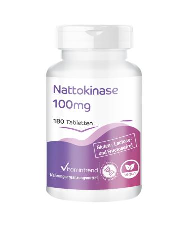 Vitamintrend Nattokinase 100mg 180 comprim s de 100mg chacun (21.800 FU/g) hautement dos v g talien sans st arate de magn sium fabriqu en Allemagne
