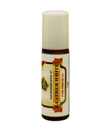 Premium Fragrance Oil Pure Parfum 7ml Amber Glass White Cap Roller Bottle (Leather White)