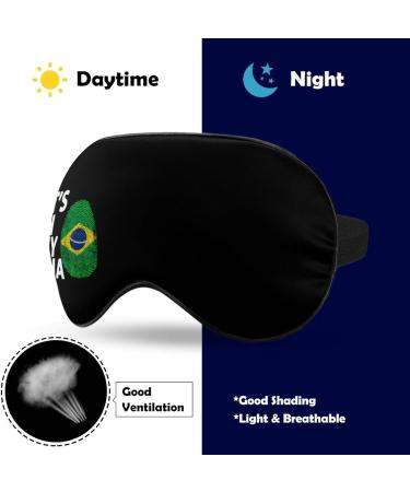 Shop It s in My DNA Brazil Flag Soft Sleep Mask | Adjustable Eye Mask Cover for Effective Shading | Fun Blindfold for Women & Men - Buy Online on GoSupps.com