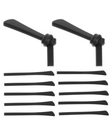 Jojofuny 12 pairs of glasses controls Earring protective holes for glasses rubber ear bricks for glasses Schnapps glasses glass holder glass holder boots men and women pebbles interchangeable