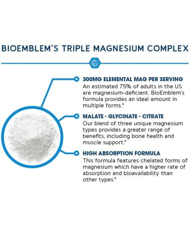 BioEmblem Triple Magnesium Complex 180 Capsules & Digestive Enzymes - 10 Enzymes w/ 12 Strain 1 Billion CFU Probiotics for Nutrient Absorption 60 Capsules - Buy Online on GoSupps.com
