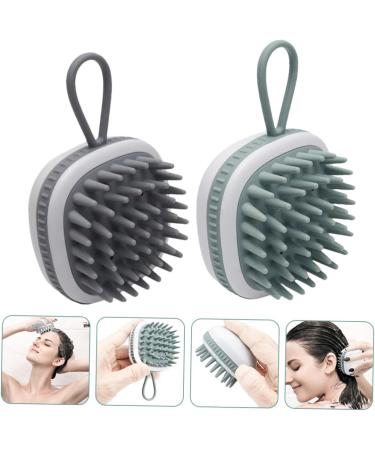WOONEKY Silicone Shampoo Comb Set - 2 Pack Scalp Brushes for Effortless Hair Washing & Scalp Care - Buy Online on GoSupps.com