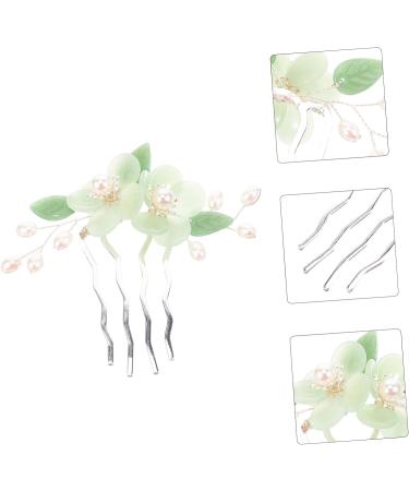 DOITOOL Antique Hair Clasp Wedding Pearl Hair Comb Flower Hair Comb Hair Accessories for Girls Bridal Hair Side Combs Styling Hair Clips Blossom Hair Stick Flower Decor Alloy Costume Set - Buy Online on GoSupps.com