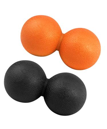 PartyKindom 2pcs Yoga Ball Lacrosse Ball Muscle Roller Back Roller Double Massage Ball Peanut Massage Ball Double Ball Ice Hockey