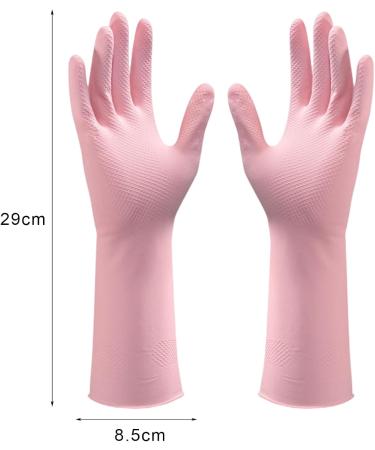 nerhemg Tough Rubber Gloves Laundry Set of 3 Pairs Kitchen Cleaning Puncture-proof Long Elastic Cuff Design Skin-friendly Small 3pcs - Buy Online on GoSupps.com