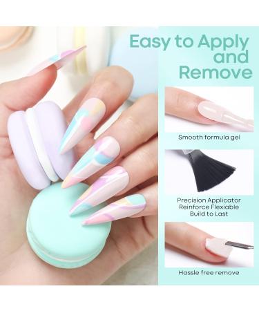 Modelones Pastel Gel Nail Polish Kit with LED Nail Dryer - 6 Colors Set for DIY Manicure at Home - Buy Online on GoSupps.com