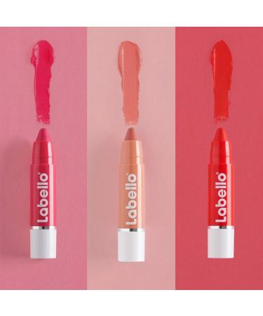 Labello Lips2Kiss Color Rosy Nude Lip Balm - Intense Color - Lipstick with Real Labello Care - Skin Tone - Buy Online on GoSupps.com