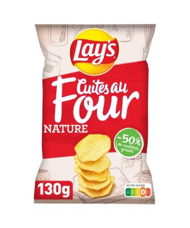 LAY'S - Plain Oven Baked Chips 130G - Pack of 4