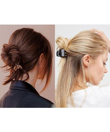 Small Metal Hair Claw Clips for Women & Girls - 1.3 Inch Medium Hair Clamps (4 Pack) - Non Slip & Strong Hold - Ideal for Thick/Thin Hair - With Gift Box - Buy Online on GoSupps.com