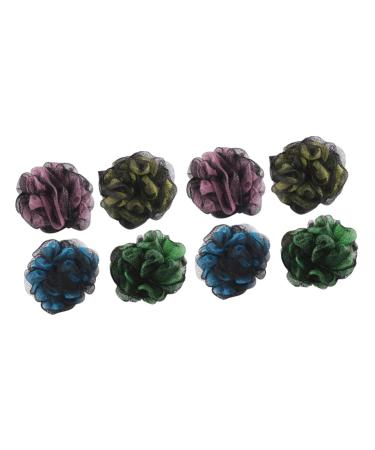 Balacoo 8 Pcs Mesh Pouf Large Bath Ball Shower Ball Women Bath Ball Two-Color Sponge