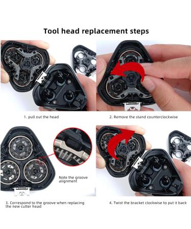 Buy Series 5000 Full Set Shaver Head for Philips Norelco S5420 S5000 S5370 S5140 - Replacement Spare Blade for a Smooth Shave - Buy Online on GoSupps.com