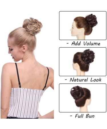 Reddish Brown Updo Ponytail Hair Extension Scrunchie | Curly Wavy Bun Hairpiece for Women - 25g - Buy Online on GoSupps.com