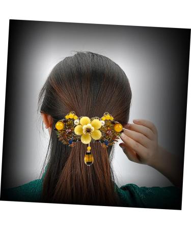 Housoutil Hairpin Hair Barrettes Hair Clip Hair Pin Hair Claw Clips for Women Wedding Hair Accessories for Women Flower Ponytail Barrette Vintage Hair Barrette Spring Hair Barrette - Buy Online on GoSupps.com