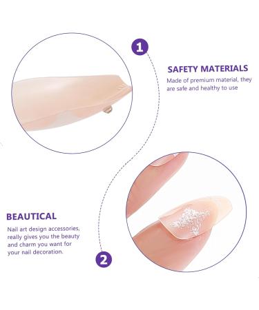 Mikinona 1 Set Nail Patch Manicure Supply French Decor Nail Embellishments Fake Nail Tips Nails Decoration Salon Diy Nail Decor Nail Salon Supplies Plastic X4 Nail Piece Pink Full Coverage - Buy Online on GoSupps.com