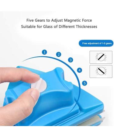 Blue Glass Double Sided Wipe Window Cleaner Glass Wiper Magnetic Cleaning Tools Useful Surface Cleaning Brush for - Buy Online on GoSupps.com