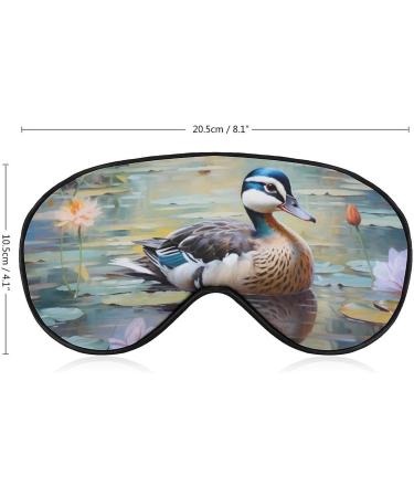 Buy Duck Lotus Prints Sleep Mask - Comfortable Ultralight Eye Cover for Travel & Sleep | Block Out Light for Men & Women - Buy Online on GoSupps.com