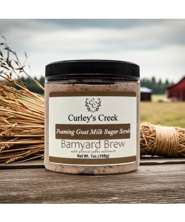 Barnyard Brew | Foaming Goat Milk Sugar Scrub | Handmade Natural Skincare | Coconut Coffee Blend | Curley s Creek - Buy Online on GoSupps.com