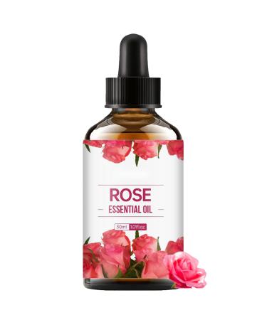 Rose Oil for Face Rose Essential Oil Rose Facial Oils for Face Anti Aging Reduces Fine Lines Moisturizing Skin Organic Rose Essential Oil for Body Massage Aromatherapy and Relax (30ml)