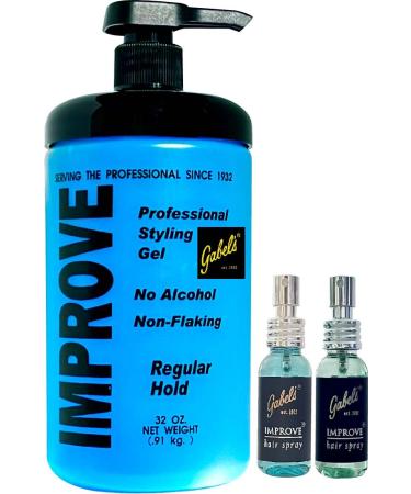 Buy Gabel's Styling Gel & Hair Spray Set - Blue Regular Hold 32oz + 1oz - International Shipping Available - Buy Online on GoSupps.com