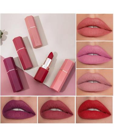 HADAVAKA Matte Moisture Lipstick Matte Lipstick Lasting NonFading Lip Gloss with Velvet Texture Naturalnude Moisturizing Highly Pigmented Pink Lipstick Moisturizing 01 - Buy Online on GoSupps.com