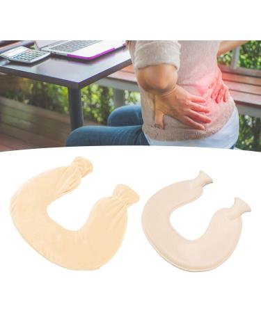 CHICIRIS 1L Explosion-Proof Lip Splash Hot Water Bottle - Wide Mouth for Shoulder Pain Relief (Beige) | International Shipping - Buy Online on GoSupps.com