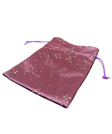 Sac de tarot avec cordon de serrage - Porte-cartes de tarot portable - Motif toile - Sac main en velours avec cordon de serrage pour bijoux boucles d'oreilles ponts d'oracles