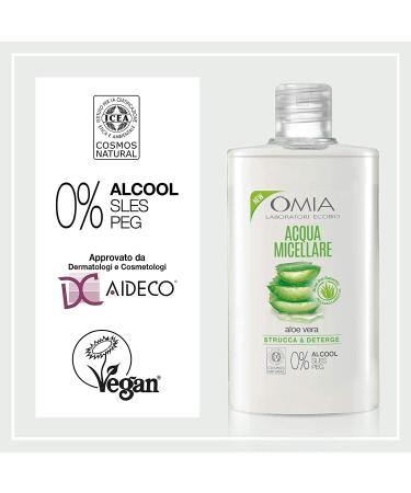 Omia Acqua Micellare Viso Aloe Vera - Struccante Idratante Eco Bio 400ml - Dermatologicamente Testato per Tutti i Tipi di Pelle - Buy Online on GoSupps.com