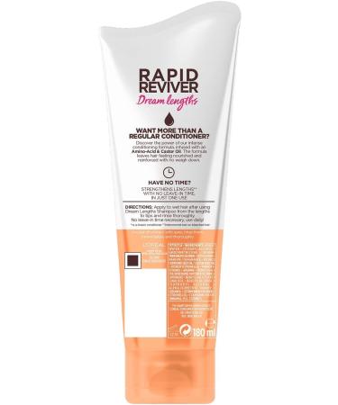 L'Oreal Paris Elvive Dream Lengths Rapid Reviver Conditioner with Castor Oil 180ml - Buy Online on GoSupps.com