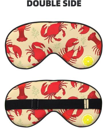 Lobster & Crab Print Soft Eye Mask - Sleep Mask for Men & Women | Travel Essentials - Buy Online on GoSupps.com