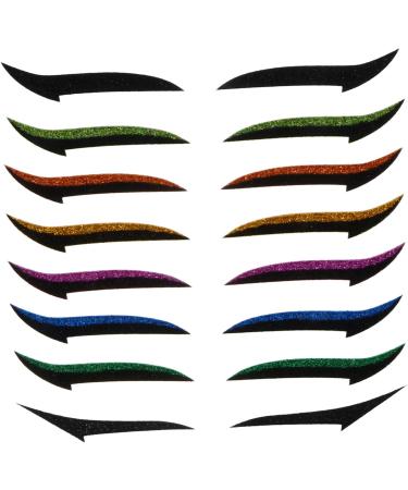 OHPHCALL 36 Pairs Glitter Eyeliner Double Eyelid Sticker Self- Adhesive Eye Line Strip Adhesive Stickers 1 count (Pack of 1) Assorted Color - Buy Online on GoSupps.com