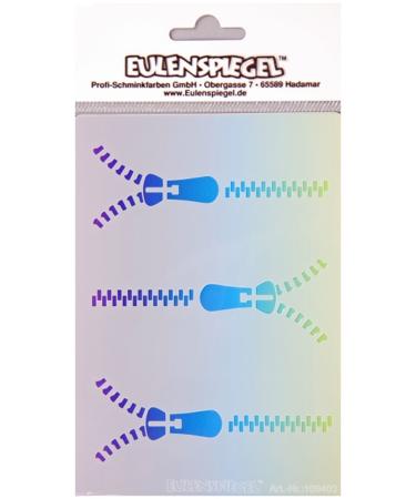Eulenspiegel 109403 - Facepainting stencil - Zippers