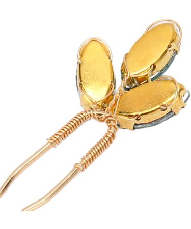 Wedding Hair Pins Green Rhinestone Vintage Bridal Hairpins U Shaped Hair Clips Bride and Bridesmaid Hairstyles Jewelry for Party - Buy Online on GoSupps.com