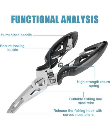 Asfrode Multifunctional Fishing Pliers Set | Stainless Steel Hook Solver & Line Cutter for Freshwater Fishing - Buy Online on GoSupps.com