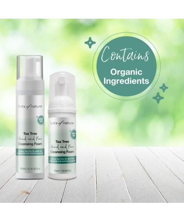 Tints of Nature Natural and Organic Hand & Face Cleansing Foam Cleanses and Refreshes Tea Tree Oil 1 x 50ml - Buy Online on GoSupps.com