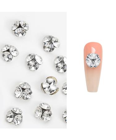 Nail Clear Nails Art White Nail Gems Nail Rhinestones Nails Art Decorations For Acrylic Nails Nails Art White Nail Crystals Gems Clear Nail Rhinestones For Wedding 8mm