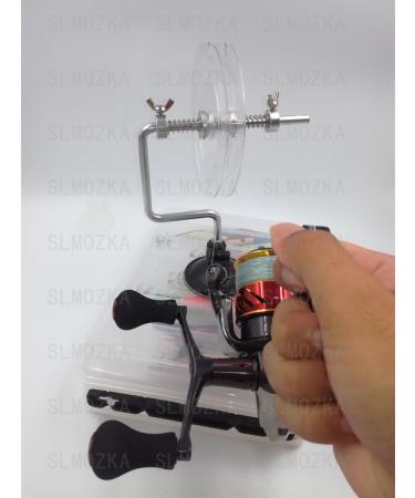 SLMOZKA Fishing Line Spooler Silver Reel Winder Tackle System with Suction Cup - Buy Online on GoSupps.com