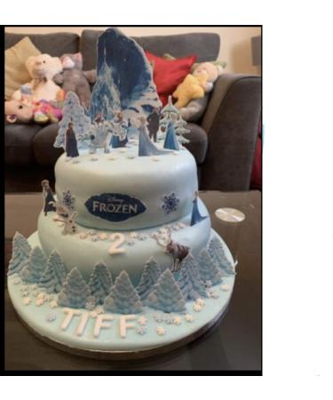 Personalised Elsa Anna Stand Up Edible Wafer Cake Decorating party - Buy Online on GoSupps.com